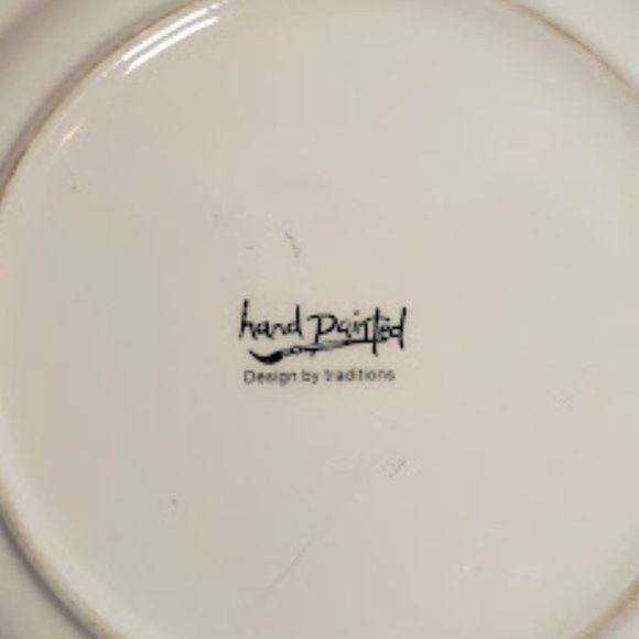 APPLE PLATE HAND PAINTED DESIGN BY TRADITIONS 12.5" DIAMETER - Picture 5 of 5